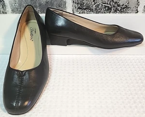 Zapatos Trotters para mujer 6M Doris Pump sin cordones de cuero negro informales preppy - Imagen 1 de 14