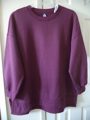 Sudadera túnica polar antigua azul marino borgoña bayas vino relax 2XL 3X 22 24 2X XXL Foto 1 de 4