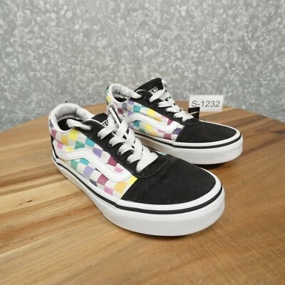 Zapatillas Vans Off The Wall Missy 13 Negras con Arco Iris Check Zapato Patinador Old Skool Foto 1 de 4