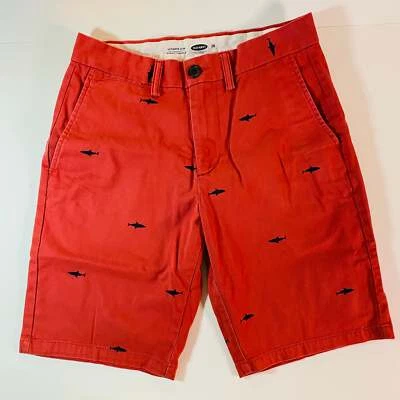 Pantalones Cortos Old Navy Para Hombre Ultimate Slim Talla 28 Naranja Quemado con Dk. Tiburones azules Foto 1 de 4
