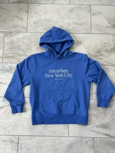 Saturdays NYC Ditch Miller Standard Hoodie French Terry bestickt blau Gr. M - Bild 1 von 10