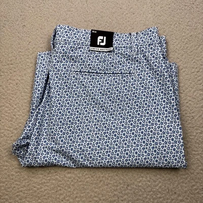 FootJoy Shorts Mens 38 Mist Sapphire Micro Floral Golf Stretch Performance 29215 - Image 1 of 4