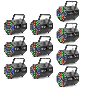 10x 1000W Fog Smoke Machine Fogger RGB LED Party Club Disco DJ Wireless Control - Picture 1 of 16