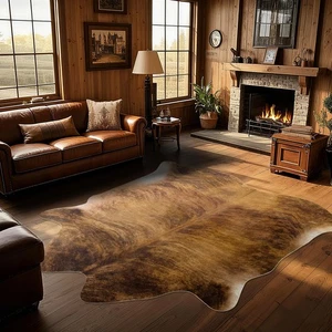 Western Large Cowhide Rug, Faux Cow Hide Rugs for Living Room Bedroom Home De... - Bild 1 von 5