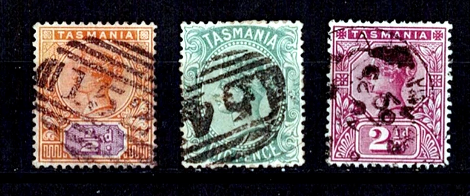 Estados australianos 1871-92 Tasmania QV SG#129, 159, 217 usado Foto 1 de 1