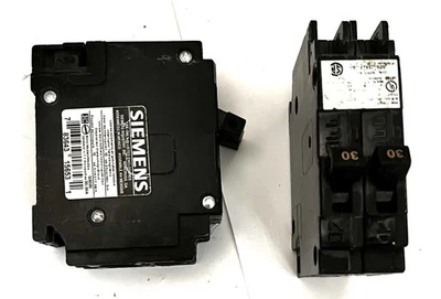 Lot 2 NEW Siemens Q3030 Type QT Tandem 30-Amp Single Pole 120-V Circuit Breaker