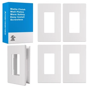 Outlet Cover, Screwless Decorator Wall Plate, Light switch Power Plug Cover, ... - Picture 1 of 6