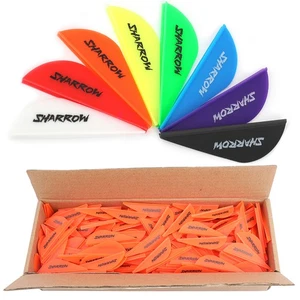 60X Archery 2" Rubber Vanes Fletches Fletching Arrow Shaft Feathers DIY Hunting - Picture 1 of 24