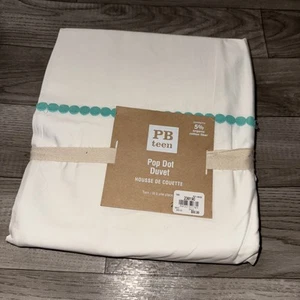 NEW POTTERY BARN TEEN POP DOT DUVET COVER Twin Turquoise/bluegreen - Picture 1 of 5