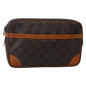 LOUIS VUITTON Monogram Compiegne 28 Clutch Bag M51845 LV Auth hk3024 - Picture 1 of 20