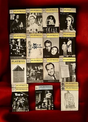 LOT x 18 Vintage PLAYBILLS 1958, 1961, 1962, 1963, 1965, 1966, 1980 NYC Theatres - Image 1 of 4