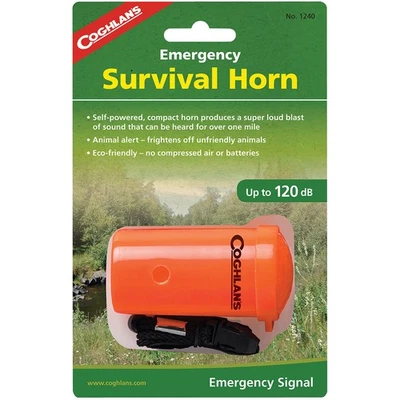 Coghlan's Emergency Survival Horn alerta animal para caminhadas acampamento apito de resgate - Imagem 1 de 3