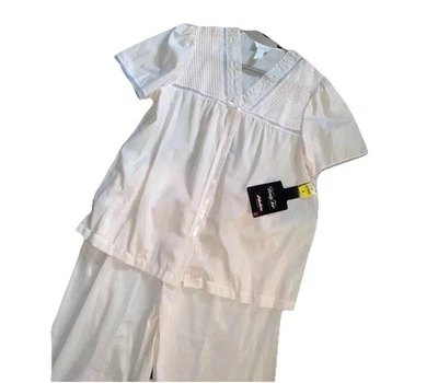 Vanity Fair VINTAGE Cotton Blend Pajamas Set 2 Pc Size Medium Women’s NWT Pink - Image 1 of 4