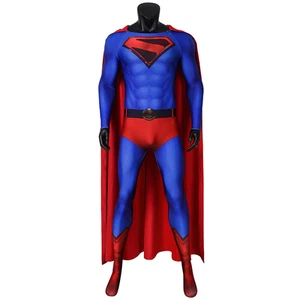 Crisis on Infinite Earths Superman Clark Kent Cosplay Bodysuit Halloween Costume - Picture 1 of 7