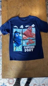 Kids Large Finding Dori Graphic Short Sleeve Tshirt Blue Pixar - Picture 1 of 8