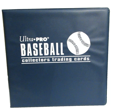 ULTRA - CARPETA DE TARJETAS COMERCIALES PARA COLECCIONISTAS DE BÉISBOL PROFESIONAL RESISTENTE 3 ANILLOS EN D (AZUL) Foto 1 de 4