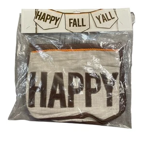 Glory Haus Banner "Happy Fall Y'all" Daughters of Hope Fair Trade Embroidered - Picture 1 of 7