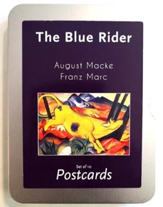 NEU! POSTKARTEN - Vorrats-SET "Der blaue Reiter" - Metallbox (E003) MACKE / MARC - Bild 1 von 2