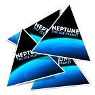 4x trójkątne naklejki winylowe Neptun Lodowa planeta Układ Słoneczny #63214