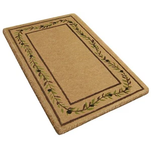 Outdoor Mat Olive Branch Border (22" x 36") HeavyDuty Coir Doormat - Accentuary - Picture 1 of 5