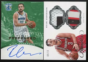 Ryan Anderson (2 cards) 12-13 Preferred AUTO 1/5 Cal Bears 16-17 Flawless Patch - Picture 1 of 2