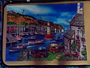 Gibsons Lighthouse Bay by Dominic Davison 1000 Piece Jigsaw Puzzle Complete - Picture 1 of 2