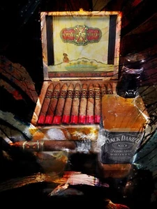 24 x 18 Poster Print Jack Daniel's On Ice With Fuente Opus X - Picture 1 of 3