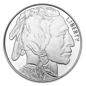 Silbermünze Büffel 2024 Farbe rund 1 Oz eine Feinunze silberfarben - Bild 1 von 8
