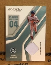 Rickey Henderson 2004 Donruss Studio Players Collection Game Used Jersey #/50 SP