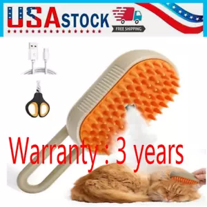 Cat Steam Brush Steamy Dog Brush 3 in 1 Electric Spray Massage Pet Grooming USA - Picture 1 of 15