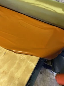 Tessuto telone rivestito in PU arancione bruciato UV impermeabile esterno £2,95/m spazio - Foto 1 di 2