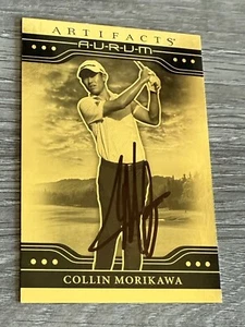 Collin Morikawa Signed Rookie Card 2020 Upper Deck Artifacts AURUM - Picture 1 of 2