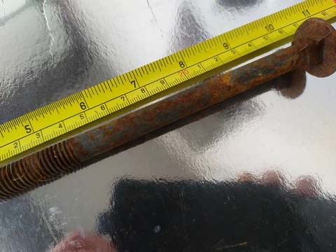 Ø18 x 6 1/2 OLD IRON SLOTTED LONG CARRIAGE BOLT 6 1/2´ HISTORICAL DECORATIVE Cover