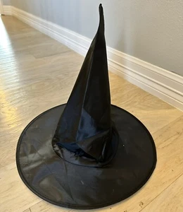 Tall Black Witch Sexy Evil Hag Hat Adult Halloween Costume Hat 14" - Picture 1 of 3