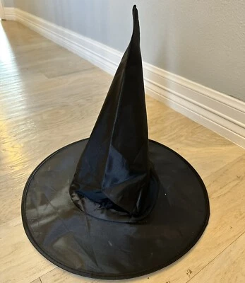 Tall Black Witch Sexy Evil Hag Hat Adult Halloween Costume Hat 14" - Image 1 of 3