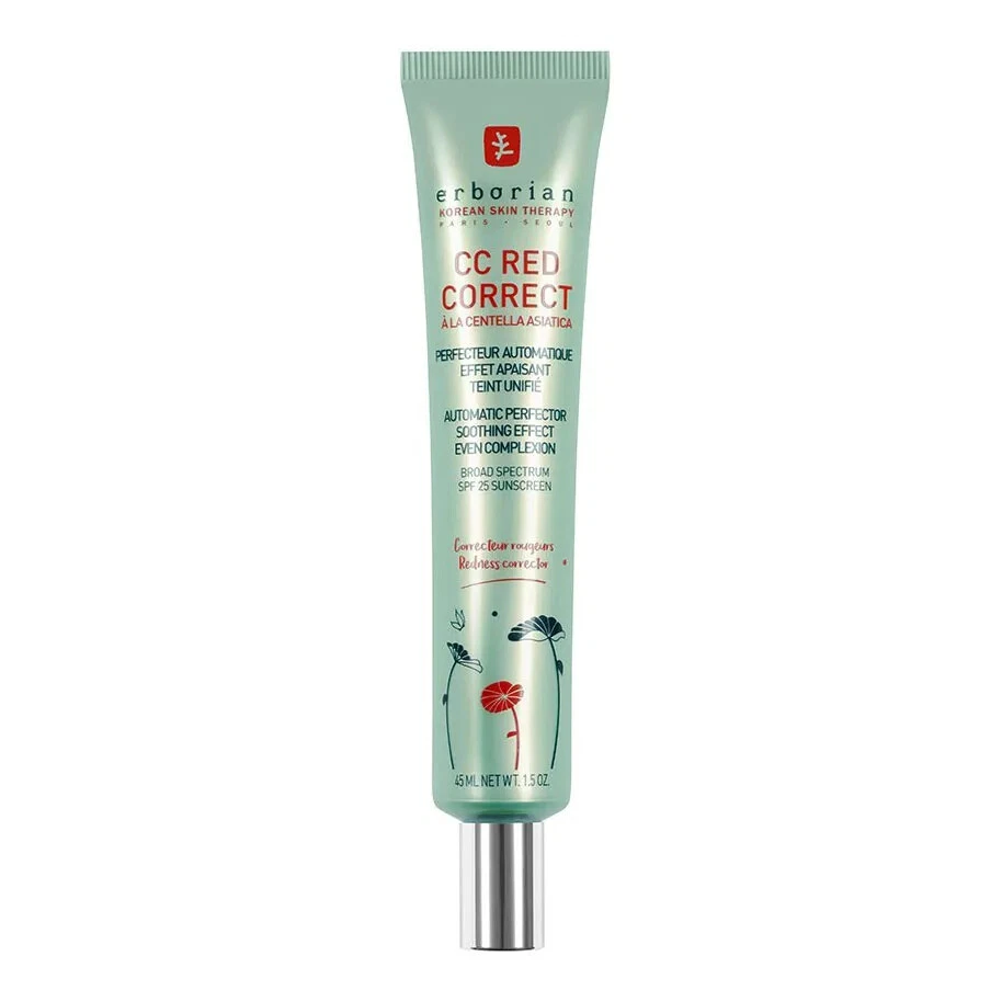 Erborian CC Red Correct SPF25 15ml/45 ml, Redness & Dark Circle Cover, free gift - Image 1 of 1
