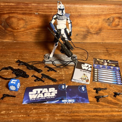 Captain Rex CW62 2009 STAR WARS The Clone Wars with Battle Game Card Loose Cover