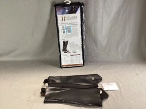 HUNTLEY EQUESTRIAN Custom Fit Premium Leather Half Chaps Black SMALL #01007 - Picture 1 of 12