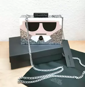 Karl Lagerfeld - Kocktail Glitter Minaudiere Clutch / Crossbody Bag Brand New - Picture 1 of 6