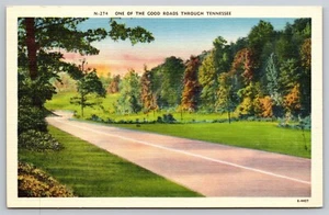 TN One of the Good Roads Through Tennessee lino postal genérica vista sin usar - Imagen 1 de 3