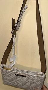 Michael Kors Fanny Pack Logo Waist Belt Bag - Vanilla (Size S/M) - Picture 1 of 15