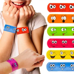 12 PULSERAS DE APLAUSOS ROSTROS DE RISA - Cumpleaños Niños Pulsera Regalo - Imagen 1 de 10