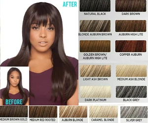 LUXHAIR  Sherri Shepherd Blended Clip in Bangs Extention  Dark Platinum - Picture 1 of 5