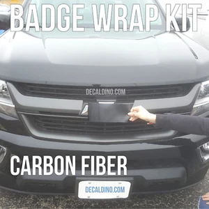 Carbon Fiber Truck Emblem Wrap Kit - Fits Chevy BowTie Badge Vinyl Decal Blazer - Bild 1 von 3