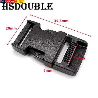 Webbing 5/8"(15Mm) Plastic Side Quick Release Buckle Fastener DIY Pet Collar Out - image 1 of 4
