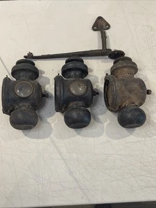 3 1900s FORD MODEL T COWL LIGHT AND 2 TAILLIGHTS  COUPE SEDAN ROADSTER 1 BRACKET - Picture 1 of 24