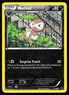 2012 Pokemon Black & White Next Destinies Nuzleaf #71 ES6 - Image 1 of 2