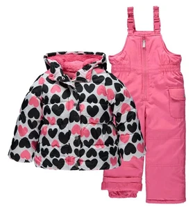 Girls Pink Carter’s 2 Piece Snowsuit/ Large/6X/Excellent Condition. - Picture 1 of 7