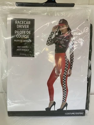 Racecar Driver Jacket/Leggings/Hat Adult L 10-12 Womens Halloween Costume BNIB - Image 1 of 4