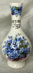 Porcelain Lane End Pottery, Blue Floral August, 6” Vase - Picture 1 of 6